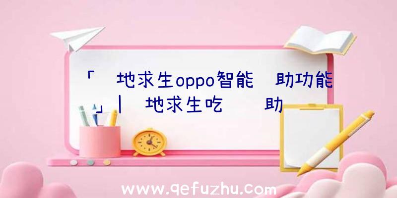 「绝地求生oppo智能辅助功能」|绝地求生吃鸡辅助视频